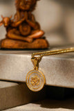 Om Symbol Pendant With Chain